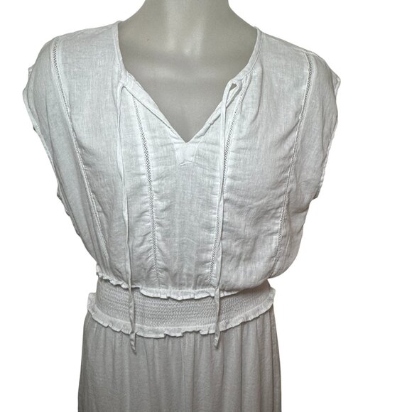NWT Rails Womens Ashlyn Dress Sz S White Lace Detail Linen Rayon Blend $188 - Picture 4 of 10